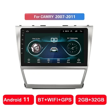 2G+32G Android 11 Automobilių Radijo Multimedijos garso Grotuvas GPS Navigacija Toyota Camry 2007 - 2011 Galvos Vienetas Stereo Veidrodis Nuorodą