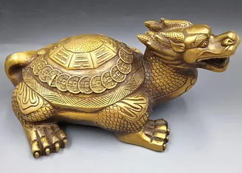 Kinija Ranka Raižyti žalvario apkalbų dragon vėžlys amatų Statula