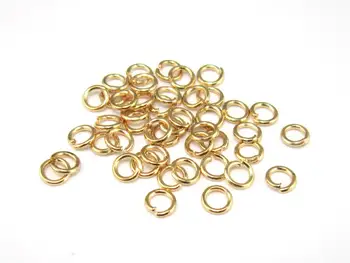 500pcs Aukso šuolis žiedai, Atviras šuolis žiedai, 4.5x0.8mm, Šviesa, Auksas, Geležies šuolis žiedai, plokšti žiedai, Auskarai Priedai - RP032