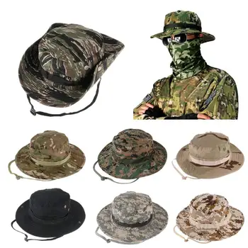 Bucket Hat Platus Kraštų Karinės Kepurės Saulės Boonie Hat Medžioklės, Žvejybos Lauko Dangtelis