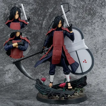 30CM Naruto Shippuden Anime Statulėlės Modelis GK Edo Tensei Uchiha Madara Duomenys 2 Galvos PVC Heightt Statula Kolekcijos Žaislas Figma