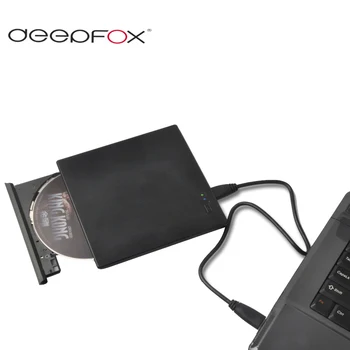 Deepfox USB 3.0 CD/DVD RW įrašymo įrenginys Išorės Optinis įrenginys CD/DVD DISKŲ Grotuvo 