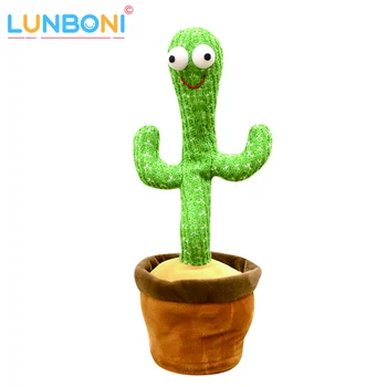 Nemokamas Pristatymas Kaktusas Pliušinis Žaislas Elektroninių Purtyti Šokių žaislas su daina pliušinis mielas Šokti Kaktusas Pradžioje vaikų Švietimo Žaislas