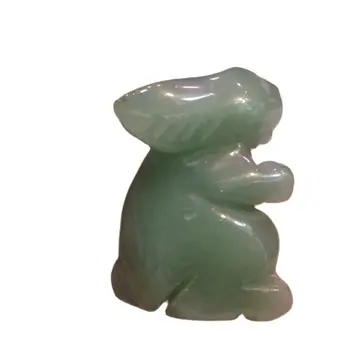Natūralių Kristalų Gyvūnų Dongling Jade Triušis Iškirpti Iš Ranka Raižyti Ornamentai Zodiako Triušis