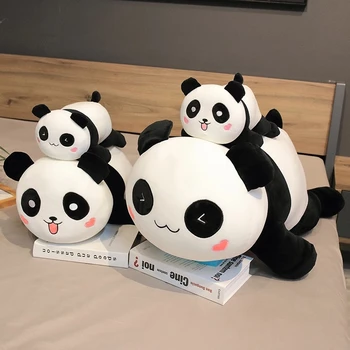 1pc 30/60/85cm Animacinių filmų Giant Panda Pliušiniai Žaislai Neklaužada Panda Pagalvę Lėlės Vaikams Mergaitės Gimtadienio Dovana