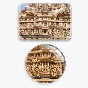 Indija Khajuraho Šventyklos Sekso Skulptūra Šaldytuvas Magnetas Pasaulio Kelionių Suvenyrų stiklo Šaldytuvo, Magnetinių Lipdukų Turizmo dovana