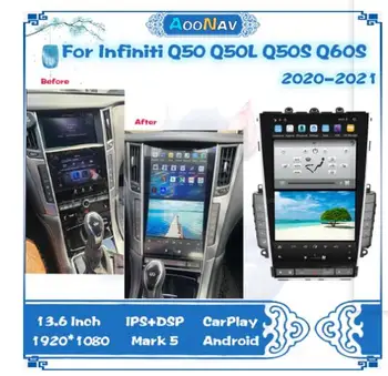 Morkaus 5 13.6 GPS Automobilio Radijo INFINITI Q50 Q50L Q50S Q60 2014 2015-2019 2020 Autoradio Multimedia Player 
