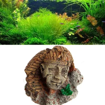 Derva Akvariumo Apdaila Egipto Faraono Žuvų Bakas Senovės Sfinksas Griuvėsiai Ornamentu Acuario Akmenų dėl Žuvų Akvariumas
