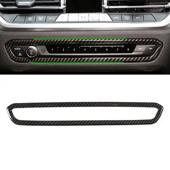 BMW 3 Serijos G20 G28 2020 ABS Anglies Pluošto Tekstūra Interjero Centras Konsolės Skydelis garso Valdymas Rėmelio Padengti Apsaugine Apdaila
