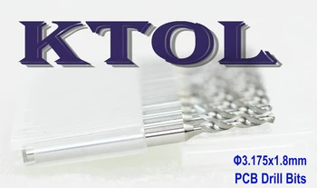 KTOL-BITŲ 1,8 MM CNC Bitų MIKROSCHEMOS, Gręžimo Volframo Karbido Pjovikliai, Micro Įrankiai Dremel PCB Grąžtai Cutter ant Spausdintinės plokštės