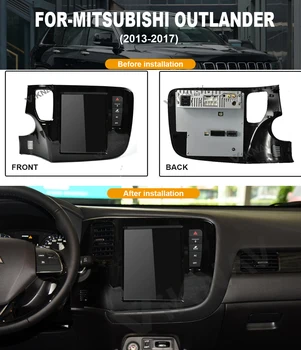 vertikalus ekranas, auto multimedia player stereo-Mitsubishi Outlander 2013-2017 automobilio radijo, GPS navigacija, automobilinis DVD grotuvas