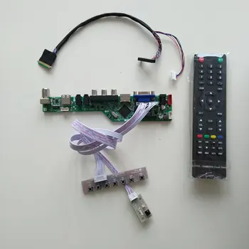 VGA AV LCD LED TV USB Valdiklio tvarkyklę Valdybos rodyti BT156GW01 V. 1/V6/VA 1366X768 kit laidas kortelės