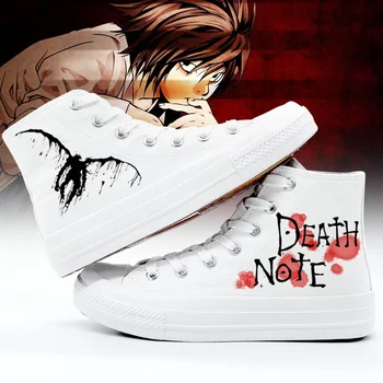Unisex Anime Death Note, Yagami Light L MisaMisa Atsitiktinis Butas Drobė Batai Preppy Studentų plimsolls antis batai Sportbačiai