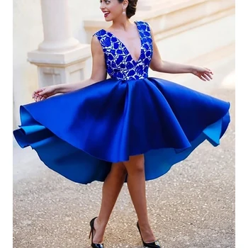 2022 Oficialų Homecoming Suknelė Gilia V-Kaklo, Aplikacijos, Nėrinių Gėlių Prom Dress, Vakaro Suknelės Moteris Chalatas De Soirée