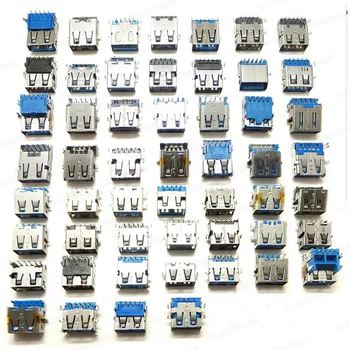 53PCS Tipo USB 3.0 Male Lydmetalis 9 Pin Plug Jungtis Lizdas
