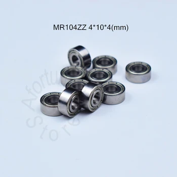 MR104ZZ 4*10*4(mm) 10piece nemokamas pristatymas guolis ABEC-5 guoliu Metalo Uždaromos Mini Guolių J. MR104 MR104ZZ chromo plieno guoliai