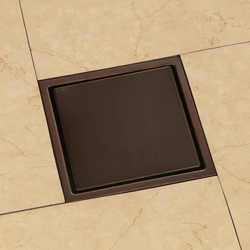 Antikvariniai spalvos 304 kieto nerūdijančio plieno 150 x 150mm aikštėje anti-kvapas grindų nutekėjimo vonios kambarys nematomas Raudona bronza dušo nutekėjimo
