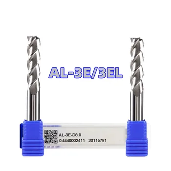 ZCC.CT AL-3EL-D8.0/AL-3EL-D10.0/AL-3EL-D12.0/AL-3EL-D16.0/AL-3EL-D20.0 AL-3EL 3 Fleita Butas pabaigos mills Aliuminio 1pcs/box