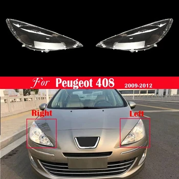 1Pair Automobilių Priekinių Žibintų Padengti Galvos Šviesos Lempos Objektyvo Korpuso Pakeitimo Peugeot 408 2009 m. 2010 m. 2011 m. 2012