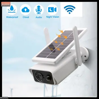 3MP Saulės Apsaugos Kamera, wifi PIR Žmogaus Aptikimo Signalizacijos Stebėti IP66 atsparus Vandeniui Dviejų krypčių garso, ip cam saulės aciton kamera espia