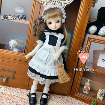 1/6 Bjd doll Lolita stiliaus, juodos ir baltos spalvos suknelė, sijonas 30 cm žaislas medžiaga (Tinkamas ,Azone,LEDINIS, JerryB, 1/6 Lėlės Priedai)270033