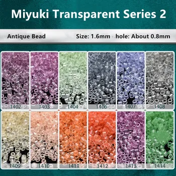 1.6 mm 1g Miyuki Yuxing antikvariniai karoliukai, importuojamų iš Japonijos, skaidrus serijos 