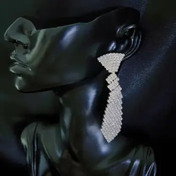 Mados blizga geometrinis kristalų kaklaraištis formos auskarai moterų pažintys papuošalai, aksesuarai, auskarai, pakabukas papuošalai, aksesuarai