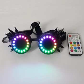 Pikselių Pro LED Akiniai Kaleidoscope Objektyvai Per 350 Rūšių Intensyvios Šviesos EDM DJ Rave Kostiumas Šalis Akiniai nuo saulės Helovinas