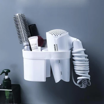 plastikinės sandėliavimo stovo laikiklį virtuvės siurbimo vonios sienelės-sumontuoti Elektros plaukų faneros šukos plaukų džiovintuvas turėtojas Aukštos Kokybės
