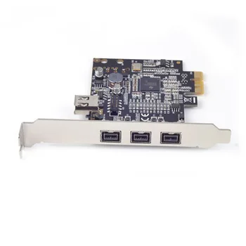 PCIE Combo 3x 1394b + 1x, kai 1394a Prievadai Firewire PCI-Express Valdiklio Plokštę, 1394 kortelės TI Chipset XI02213, WINDOWS 8 / 7 / MAC OS