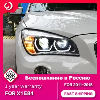 AKD Automobilių Stiliaus Žibintai BMW X1 E84 2011-2015 m. LED DRL Veikia Posūkio Signalo Žibintas Projektorius Bifocal objektyvų Priedai