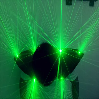 T22 Sportinių šokių lazerio vyras projektorius žalios šviesos lazerio spinduliai vest dj raudona taurės etape nešioja peties, cosplay kostiumai, diskoteka