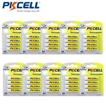 40Pcs/daug pkcell AA NiMh Recharegable Baterija 2A 600mAh 1.2 V, daugiau nei 1000 kartų ciklų, Žaislai, Žibintuvėlis,Nuotolinio Valdymo pultas