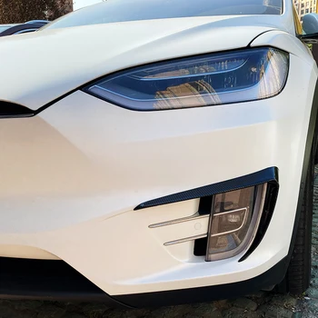 Už Tesla Model X Priekinis Bamperis Vėliava, Priešrūkinis Žibintas Rėmelio Lipdukai Apdaila Padengti Reikmenys, Automobilių Stilius