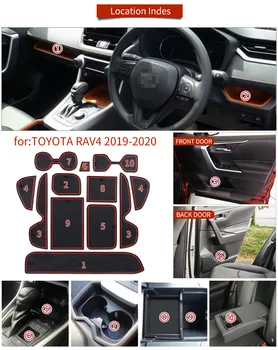 Neslystantis Kilimėlis Telefono Vartų Angą Kilimėliai Taurės Gumos Pagalvėlės, Kilimėlio už RAV 4 50 Automobilių Reikmenys Lipdukai Toyota RAV4 2019-2020 XA50