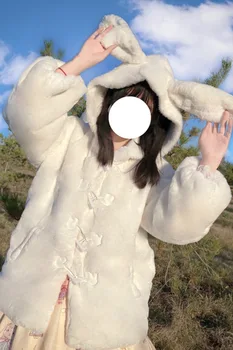 Moteriški Žieminiai Drabužiai, 2022 Japonijos Cute Lolita Sytle Mergina Atsitiktinis Paltai Mados Rudens-Žiemos Striukės Moterims
