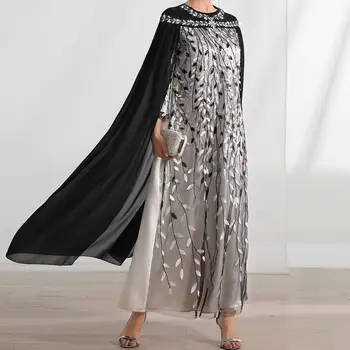 Elegantiškas Blizgančiais Kalnų Krištolas Moteris Ilga Suknelė Vakare Šalis Suknelė Musulmonų Abaja Islamo Vestidos Dubajus Kaftan Turkija Skraiste Ramadanas