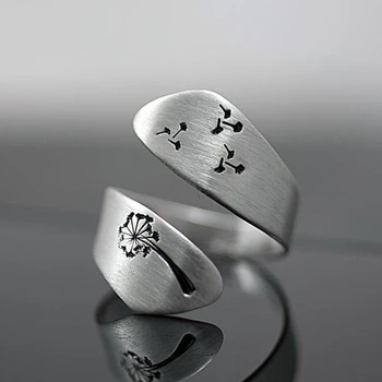 Paprastas Dizainas Nereguliarus Metalo Kiaulpienių Modelio Žiedas Mados Atidarymo Piršto Žiedai, Moterų, Vyrų Vestuvės Juvelyrika Dovanos