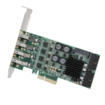 USB 3.0 PCI-E Išplėtimo Plokštę Pjesė 8Port USB3.0 PCI Express Card 19 Pin USB 3.0 Adapteris SATA Maitinimo Jungtis Serverio Fotoaparatas