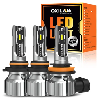 OXILAM 2vnt LED H8, H9 H11 H16 9005 HB3 9006 HB4 Žibintai Foglamp DRL Dienos Važiavimo Šviesos 12V SPT 6500K Ventiliatoriaus MIni Dydžio 1:1