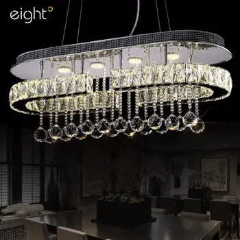 Šiuolaikinių LED kristalų liustra kambarį kabo žibintai namų šviestuvai, miegamojo apšvietimas šviestuvai valgomasis sustabdytas lempos