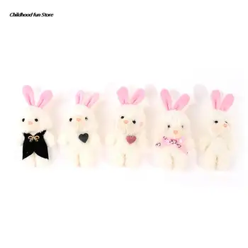 1 VNT Mielas Meilės Blush Little White Rabbit Minkštos Medvilnės Gyvūnų Pliušinis Įdaryti Žaislas KeyChai