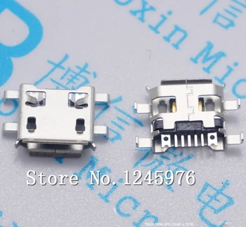 100vnt Micro USB Jungtis 5pin 0.72 mm sunkiųjų plokštė B tipo turi garbanoti pusė Moterų Jack Mobile Mini USB remontas, mobiliojo planšetinio