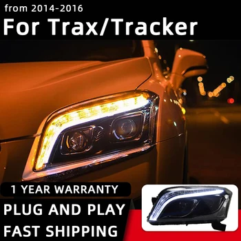 Automobilių Stiliaus Žibintas, skirtas Chevrolet Trax LED Žibintų 2014-2016 M. Tracker Žibintai DRL Signalas Projektoriaus Objektyvas Automobilių