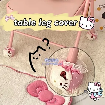 Mielas Hello Kitty Kėdės Koja Padengti Footpad Mergina Miegamasis Bendrabutyje Išjungti Dilimui Stalo Kojos Apsaugoti Atveju Animacinių Filmų Dekoro Dovana