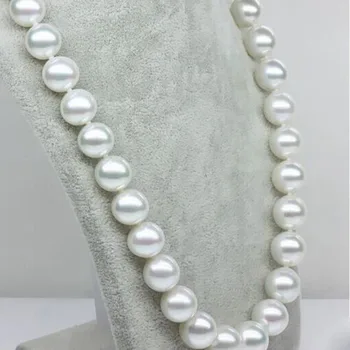 klasikinis 10-11mm gėlavandenių baltos spalvos apvalių perlų vėrinį 18