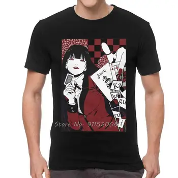 Vyriški Kakegurui Yumeko Jabami T-Shirt-Kompulsinis Lošėjas Marškinėlius Unikalus Marškinėliai Medvilnė Tee Viršūnes Dovana Harajuku Streetwear