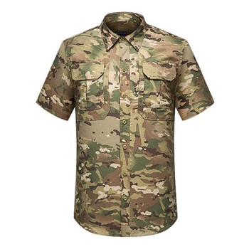 Vyrų Lauko Vasaros Kamufliažas Tactical Marškiniai Kvėpuojantis dilimui Quick Dry Karinės Viršūnės Laipiojimo Mokymo Pėsčiųjų Marškinėliai