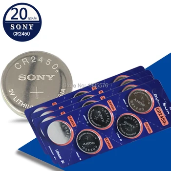 20pcs Originalus Sony CR2450 Ličio Mygtuką Cell Baterijos 3V CR2450 Monetos CR 2450 Pakeisti 5029LC BR2450 BR2450-1W