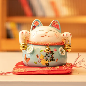 Pasisekė Katė Piggy Bank Japonų Kūrybos Maži Dekoratyviniai Keramikos Mini 